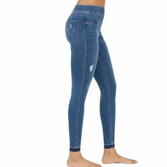 Spanx Skinny Jeans size Large Distressed Ankle - Picture 3 of 11
